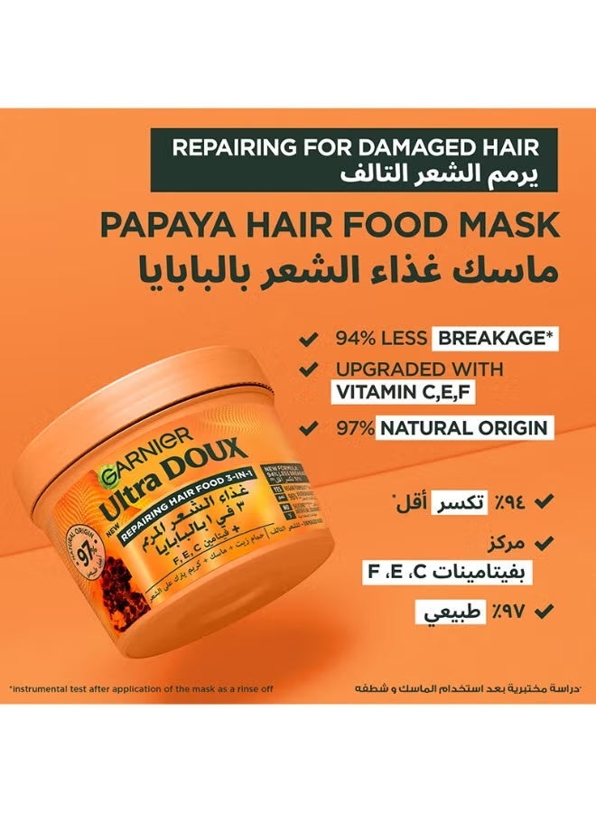 Ultra Doux Hair Food Repairing Papaya 3-in-1 Hair Mask For Damaged Hair 390ML Amla 390ml - Image 3
